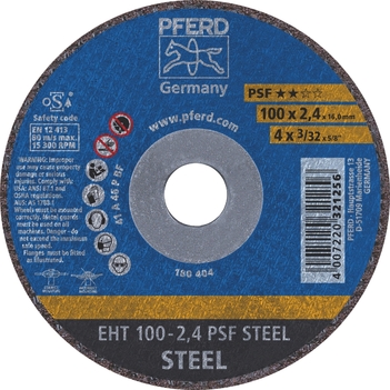 Flat Cut-Off Wheel EHT 100-2.4 A 46 P PSF GP-Steel Pferd 61741116 Pack of 10