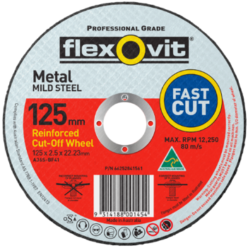 Cut-Off Wheel Fast Cut Mild Steel 125 x 2.5 x 22.23mm Type 41 AO FlexOvit 66252841561