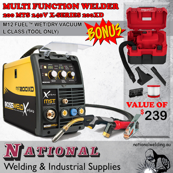 Multi Function Welder 200 MTS 240V 200XD With Bonus Milwaukee Vacuum 699200