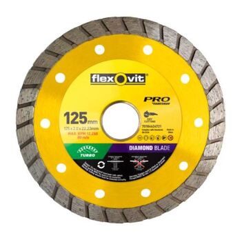 Pro Tradesman Diamond Turbo Rim 125mm Portable blade Flexovit 70184624721 main image