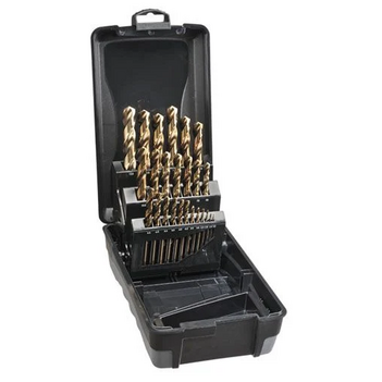 Saber 25 Piece HSS-Co5 (Cobalt) Jobber Drill Set in ABS Plastic Case Bordo 8012-M3 main image