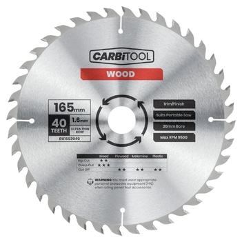 Wood Cutting Blade Circular Saw 24T Arbor 10mm Ultra Thin Kerf 140mm Carbitool BU1401024