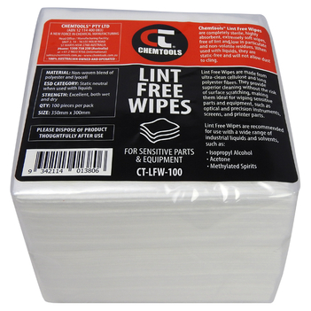 Lint Free Wipe Chemtools CT-LFW-100 Pack of 100