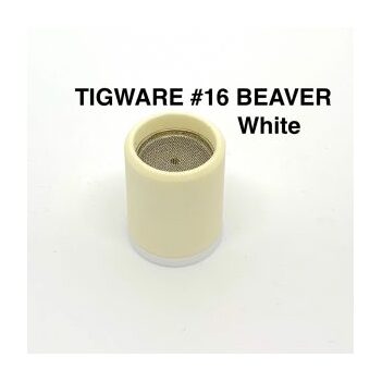 Ceramic Nozzles White Size 16 For 9/20 and 17/18/26 Series Torch