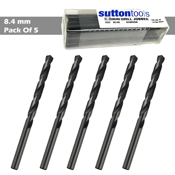 Drill D102 8.4mm Jobber DIN338 HSS BLU Sutton Tools D1020840 Pack of 5
