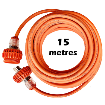 Extension Lead 4mm² Cable 15 Metres 15A Plug 240V ELF304015A-15M