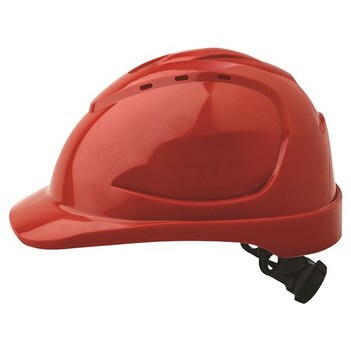 V9 Hard Hat Vented Ratchet With Harness Red Prochoice HHV9R-R