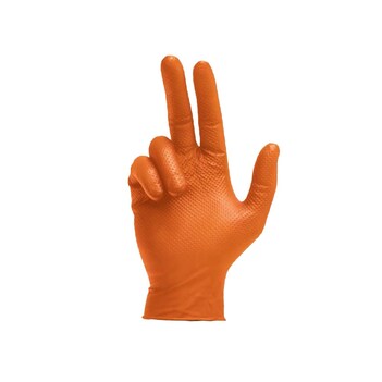 Mack Traction Nitrile Disposable Glove Orange Size Large Box of 50
