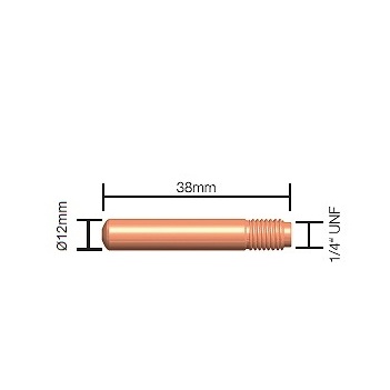 1.2mm Contact Tip Standard Tweco Style 2 & 4 N14-45-25  Pkt : 25 main image