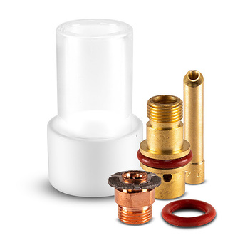 Pyrex Fat Boy Gas Lens Kit 1.6mm Long For TIG Torch 9/20 Unimig PGLFBK92016L