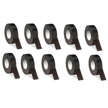 Black PVC Electrical Tape 20 Metres x 19mm  x 0.15 PVCTBK Pack of 10