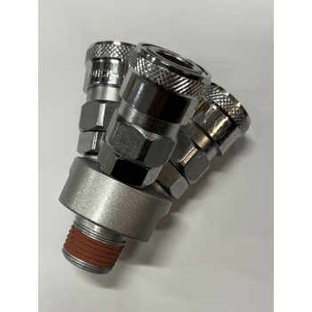 Quick Release Coupler Nitto Style Air Spreader / Multi Coupler 3-Way Complete with ¼” male BSP couplings SMYPFT