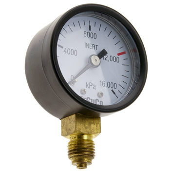 Pressure Gauge 0 - 16,000 kPa Inert Gas 1/4" BSPP For RB- Regulators