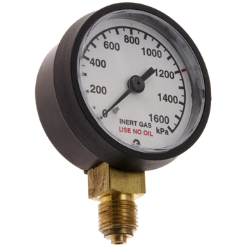 Pressure Gauge 0 - 1,600 kPa Inert Gas 1/4" BSPP For RZ- Regulators