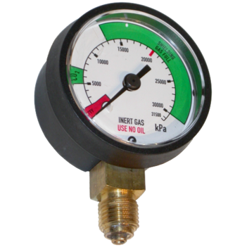 Pressure Gauge 0 - 30,000 kPa Inert Gas 1/4" BSPP For RZ- Regulators