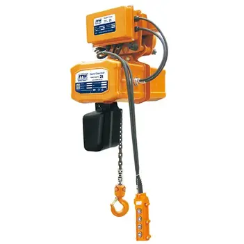 240V Electric Chain Hoist With Electric Trolley 2 Tonne 3 Metre Lift ITM TM9005-02003