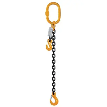 1 Leg Chain Sling, 8mm Chain, 1m Length, With Clevis Sling Hook & Shortening Grab Hook ITM TM9801-08010